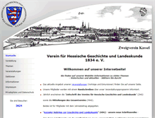 Tablet Screenshot of geschichtsverein-kassel.de